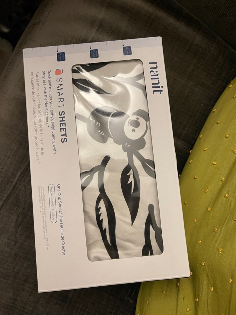 Nanit Smart Sheets Kids Crib Sheet in Black and White